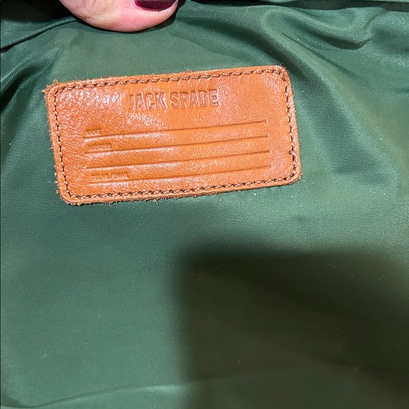 Jack Spade Pilot Pack Nylon Messenger Bag Green/Navy - Picture 5 of 16